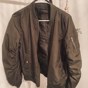 Green bomber jacket